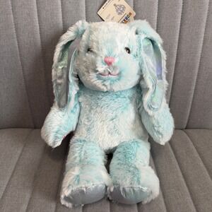 Build-A-Bear Pastel Pawlette Mint Blue Green Bunny Iridescent Ears Plush NWT